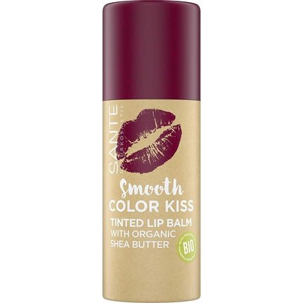 Sante Naturkosmetik Smooth Color Kiss Tinted Lip Balm 03 Soft Plum with Organic Shea Butter 8.5g - Maison des fragrances