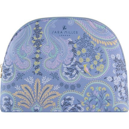 Sara Miller Savannah Large Cosmetic Bag Blue - Personalised Make - Up or Gym - Maison des fragrances