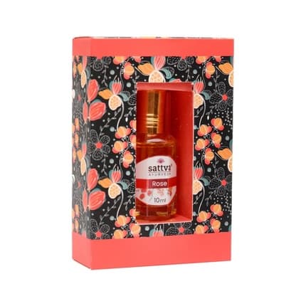 Sattva Indian Perfume Oil Rose - A Fragrant Oil For Personal Care Extrait de Parfum 10 ml - Floral - Maison des fragrances
