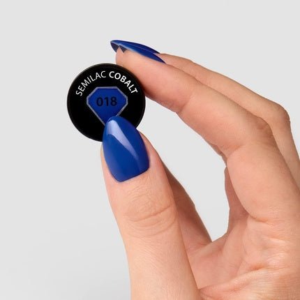 Semilac Hybrid UV Nail Polish 7ml 018 Cobalt - Maison des fragrances