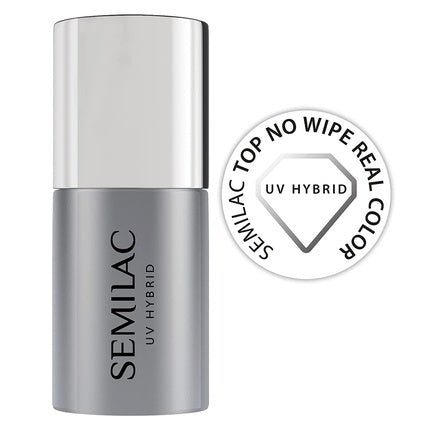 Semilac No Wipe Top No Wipe Real Color UV LED Soak Off Gel Nail with Transparent Gloss Finish 7ml - Maison des fragrances