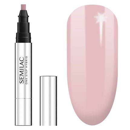 Semilac One Step UV Nail Polish 3in1 Beige Color S220 Nude Beige 3ml - Innovative UV LED Nail Polish Ideal for Home and Professional Manicure - Maison des fragrances