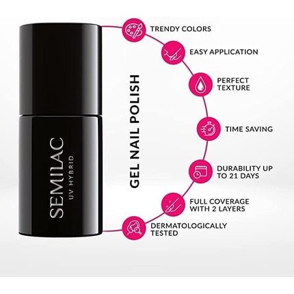 Semilac UV Nail Polish Delicate French Pink 002 7ml - Maison des fragrances
