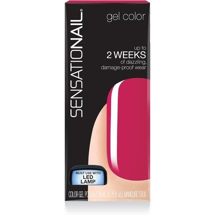 SENSATIONAIL Gel Nail Polish Fuchsia Fab 7.39ml Rose Red - Maison des fragrances