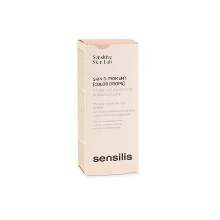Sensilis Skin D - Pigment Color Drops Makeup Concealer with Bio - Pigment Extract from Sclarea and Stabilized Vitamin C Beige Dore 30ml - Maison des fragrances