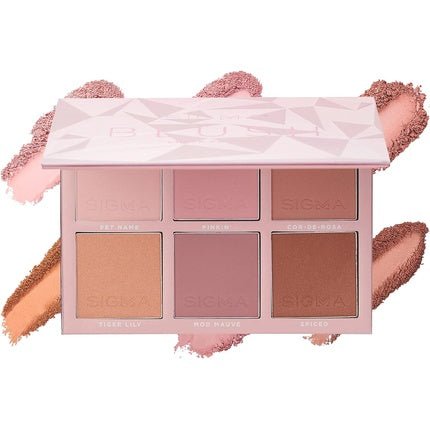 Sigma Beauty Blush Palette Matte and Shimmer Blush Palette with 6 Hues Vegan Buttery Soft Pressed Powder Blush Compact - Maison des fragrances
