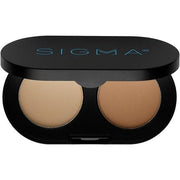 Sigma Beauty Color + Shape Brow Powder Duo Eye Brow Palette - Dark and Light Brow Powder to Tint and Highlight - Vegan, Paraben Free, Sulfate Free Brow Makeup - Light - Maison des fragrances