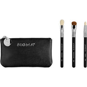 Sigma Beauty Glam 'N Go Mini Eye Brush Set Complete Eye Makeup Travel Kit 3 Synthetic Makeup Brushes and Beauty Bag Vegan Hypoallergenic Eye Makeup Brushes - Maison des fragrances