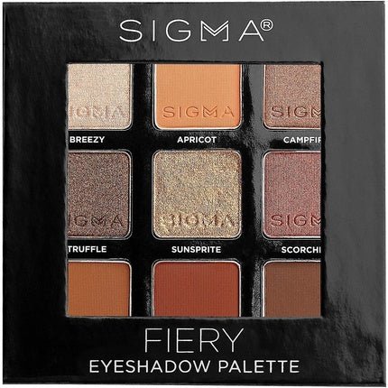 Sigma Beauty On - the - Go Eyeshadow Palette Fiery 9 Bold Shades - Clean Beauty Products - Maison des fragrances