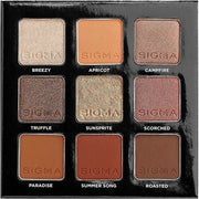 Sigma Beauty On - the - Go Eyeshadow Palette Fiery 9 Bold Shades - Clean Beauty Products - Maison des fragrances