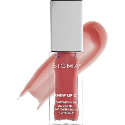 Sigma Beauty Renew Lip Oil Fresh Pink Sheen Nourishing Non Sticky Lip Oil with Subtle Sheen Paraben Free Lip Gloss Tranquil - Maison des fragrances
