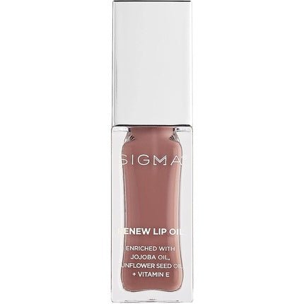 Sigma Beauty Renew Lip Oil Neutral Nude Sheen Nourishing Non Sticky with Subtle Sheen Paraben Free Lip Gloss Tint - Maison des fragrances