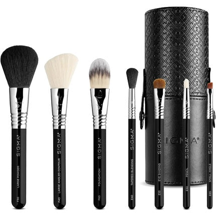 Sigma Beauty Travel Makeup Brush Set with Premium Fibers and Durable Handles for Face and Eyes - Essential Travel Set - Maison des fragrances