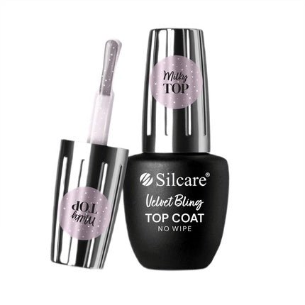 Silcare Top Coat Velvet Bling No Wipe Hybrid Nail Polish Top Coat 9ml - Maison des fragrances