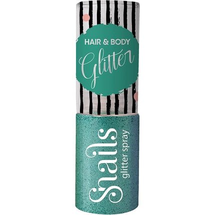 Snails 511604 Turquoise Hair and Body Glitter for Kids 3+ - Glitter Spray, Safe for Skin - Maison des fragrances