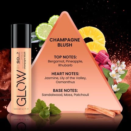 So… Glow par So...? Champagne Blush Perfume Fragrance Mist Eau de Toilette (EDT) Femme 140ml - Maison des fragrances