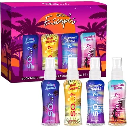 So… So...? Escapes 's Gift Set Fragrance Set 4 x Sweet Getaway Coffret (Coffret) Femme 50ml - Maison des fragrances