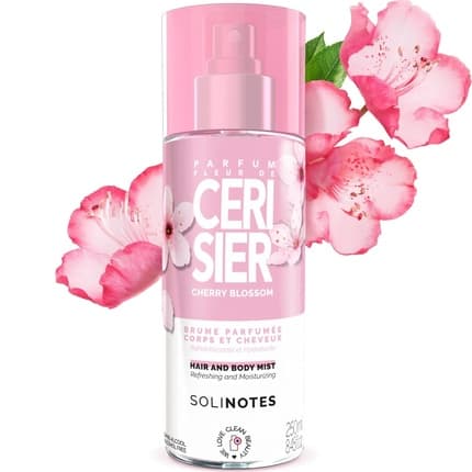 Solinotes Cherry Blossom Fragrance Mist - Refreshing and Moisturizing Eau de Toilette (EDT) Mixte - Maison des fragrances