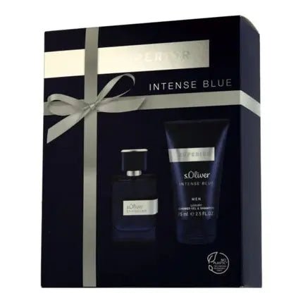 S.Oliver Superior Men Intense Blue Set with Shower Gel 30ml 75ml - Maison des fragrances