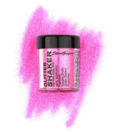 Stargazer UV Glitter Shaker Pink Cosmetic Glitter Powder for Eyes Lips Face Body Hair and Nails - Maison des fragrances