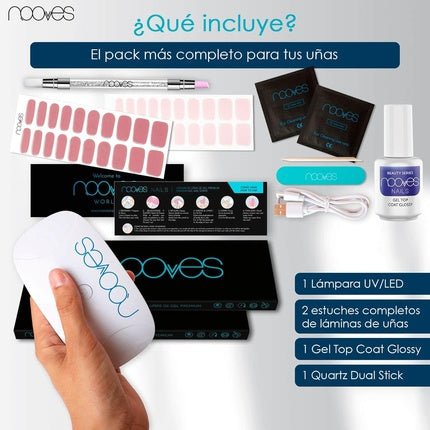 Starter Kit Beauty Rose UV/LED Nail Lamp Gel Top Coat Glossy Gel Nail Sticker - Maison des fragrances