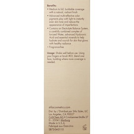 Stila Spring 2016 Aqua Glow Serum Foundation Dark 30ml - Maison des fragrances