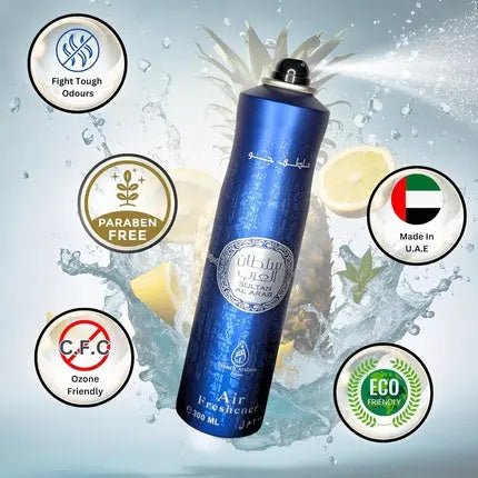 Sultan Al Arab Air Freshener by French Arabian Perfume 300ml Authentic Arabic Fragrance Floral Fruity Long-Lasting Ozone-Friendly CFC Free Made in UAE - Maison des fragrances