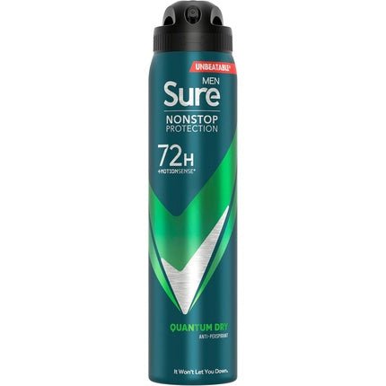 Sure Men Quantum Dry Nonstop Protection Anti-Perspirant Deodorant Aerosol - Maison des fragrances