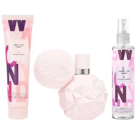 Sweet Like Candy by Ariana Grande for Women 3 Pc Gift Set 3.4oz EDP Spray, 3.4oz Body Souffle, 4oz Body Mist 340 ml - Maison des fragrances