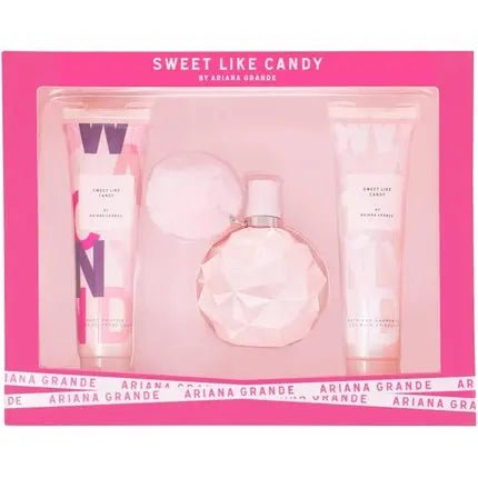 Sweet Like Candy by Ariana Grande for Women 3 Pc Gift Set 3.4oz EDP Spray, 3.4oz Body Souffle, 4oz Body Mist 340 ml - Maison des fragrances