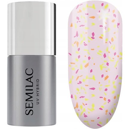 T26 Semilac UV Nail Polish Top No Wipe Matte Peach Galaxy 7ml - Maison des fragrances