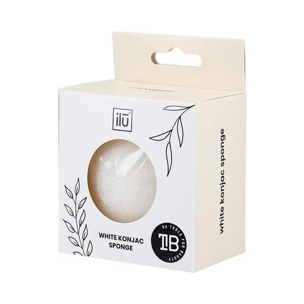 T4B Ilu Konjac Makeup Sponge with Cord - White - Maison des fragrances