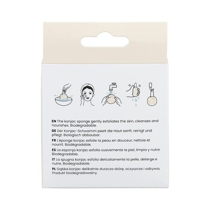 T4B Ilu Konjac Makeup Sponge with Cord - White - Maison des fragrances