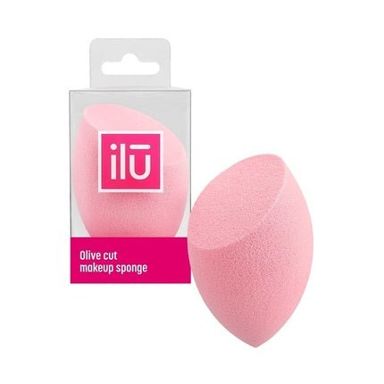 T4B ILU Olive Cut Shaped Pink Makeup Sponge - Maison des fragrances