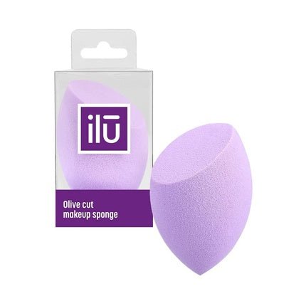 T4B ILU Olive Cut Shaped Purple Makeup Sponge - Maison des fragrances