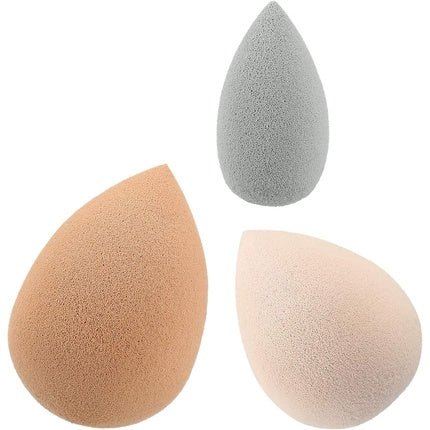 T4B Lussoni 3 Piece Makeup Sponge Set Skin Tone Pink and Gray Blenders - Maison des fragrances