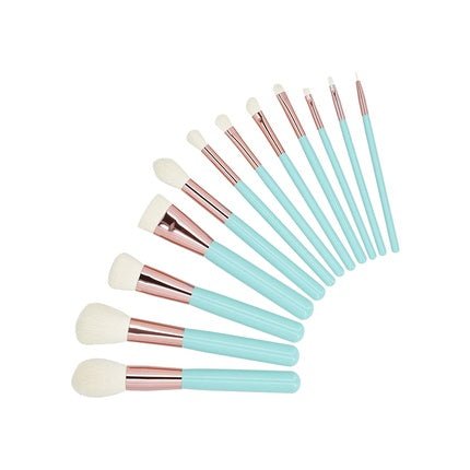 T4B MIMO 12 Piece Makeup Brush Set with Case - Turquoise - Maison des fragrances