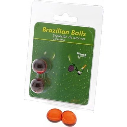Taloka Brazilian Balls Gel Intimo Strawberries & Champagne 2 Balls - Maison des fragrances