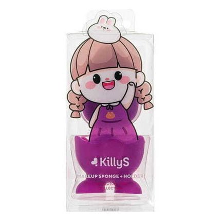 Tamagotchi Girl Makeup Sponge with Stand Violet 1 piece - Maison des fragrances
