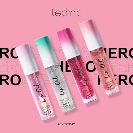 Technic Lip Oil Orange Flavoured Non Sticky Hydrating Lip Oil High - Shine Glossy Finish 10ml - Maison des fragrances