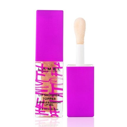 The Myth of Utopia Lip Gloss Gold Silver Flakes for Volume Glow Hydrating Non - Sticky Shimmery Weightless Texture Organic Cruelty - Free 4.5ml 0.15 fl.oz - Maison des fragrances