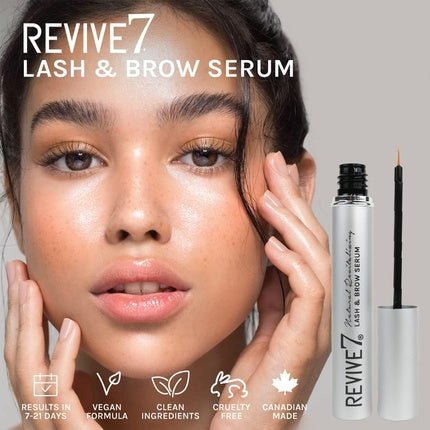 The Original Revive 7 Lash Serum Brow Enhancer Eyelash Eyebrow Booster Enhanced Formula for Long Full and Thick Eyelash and Brows Irritation Free Made in Canada - Maison des fragrances