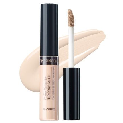 THE SAEM Cover Perfection Tip Concealer Liquid Multi - Use Full Coverage Makeup 0.2 fl.oz. 0.23 Fl Oz Ice Beige - Maison des fragrances