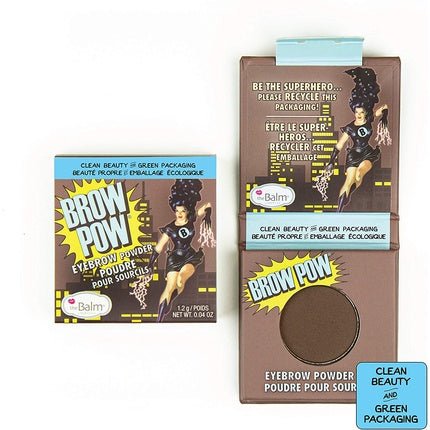 theBalm Brow Pow Eyebrow Powder 0.85g Clean & Green Dark Brown - Maison des fragrances