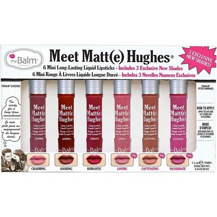 TheBalm Meet Matte Hughes Set of 6 Mini Long - Lasting Liquid Lipsticks Volume 3 - Maison des fragrances