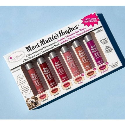 TheBalm Meet Matte Hughes Set of 6 Mini Long - Lasting Liquid Lipsticks Volume 3 - Maison des fragrances