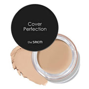 THESAEM Cover Perfection Pot Concealer 01 Clear Beige High Adherence Coverage Balm Matte Finish Sebum Control for Oily and Combination Skin - Maison des fragrances