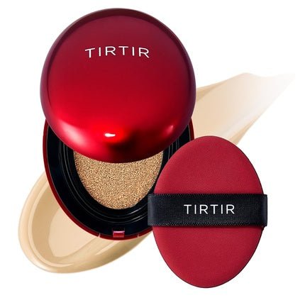 TIRTIR Mask Fit Red Cushion Foundation Japan's No.1 Choice for Glass Skin Long - Lasting Lightweight Buildable Coverage Semi - Matte 0.63 Fl Oz 24W Soft Beige - Maison des fragrances