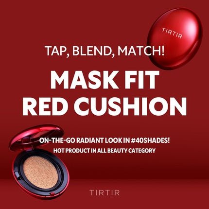 Tirtir Mask Fit Red Cushion Long - Lasting Foundation In Cushion 17w French Vanilla 18g - Maison des fragrances