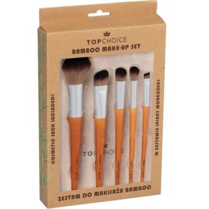 Top Choice Makeup Brush Set with Bamboo Handles 5 Pieces - Maison des fragrances